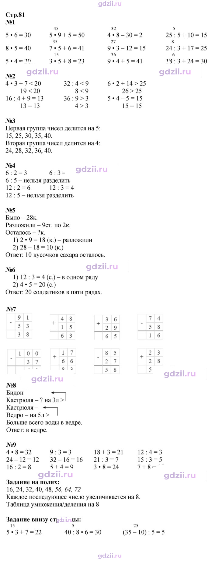 Скан решения номера 81
