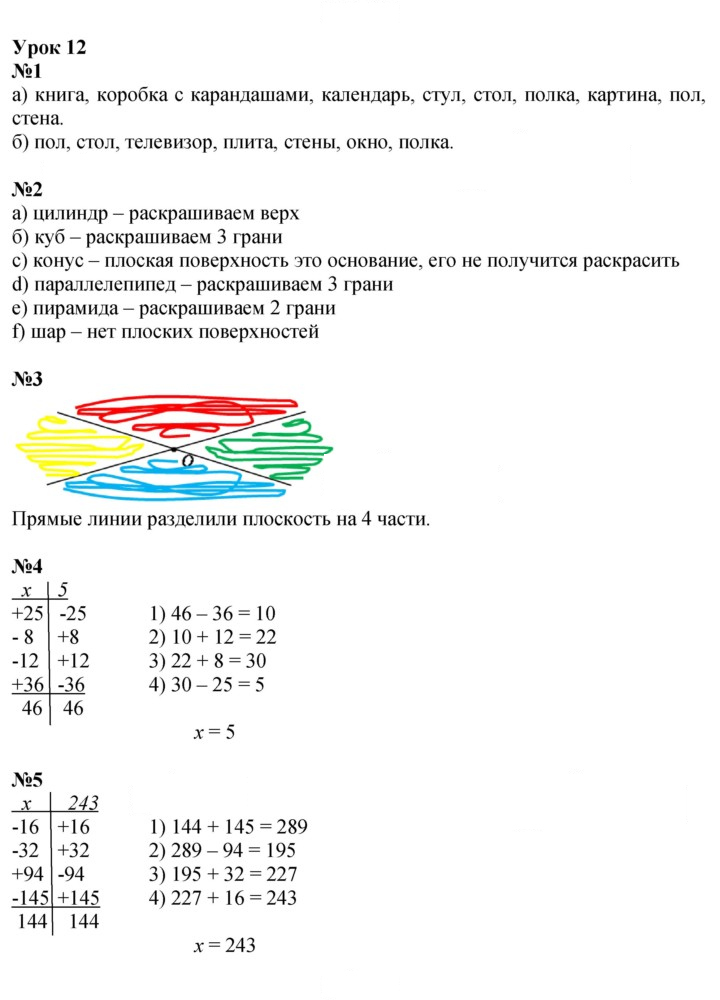 Скан решения номера Урок 12