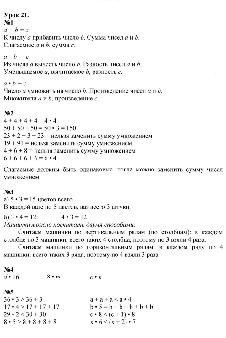 Скан решения номера Урок 21