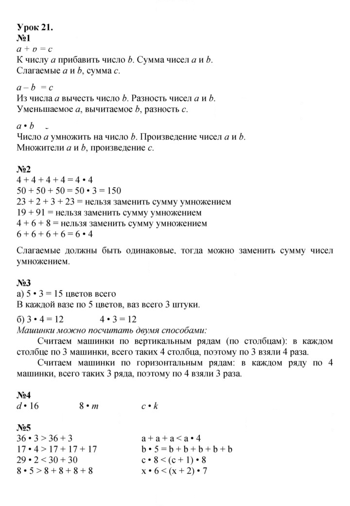 Скан решения номера Урок 21
