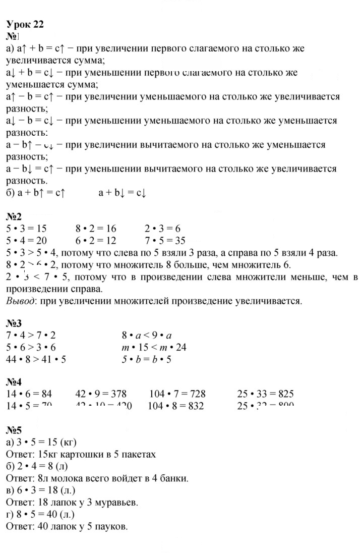 Скан решения номера Урок 22