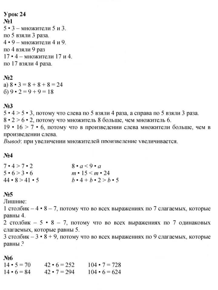 Скан решения номера Урок 24