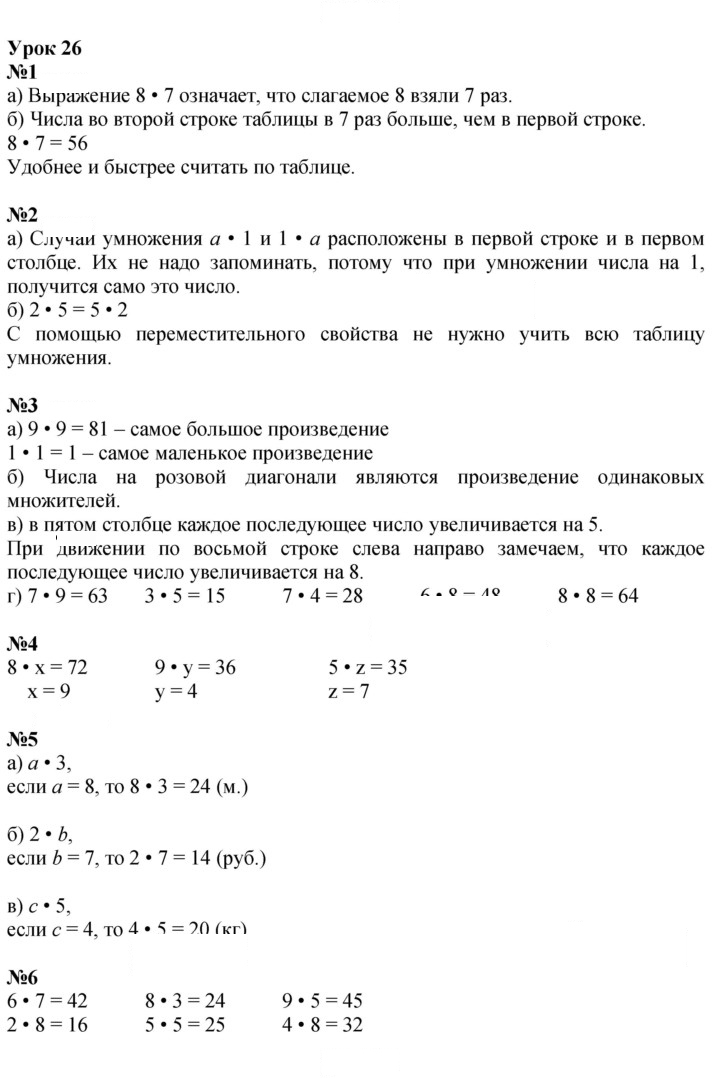 Скан решения номера Урок 26