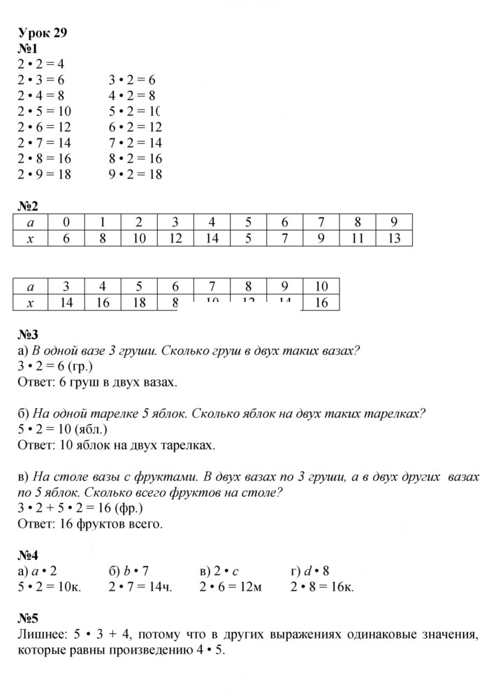 Скан решения номера Урок 29