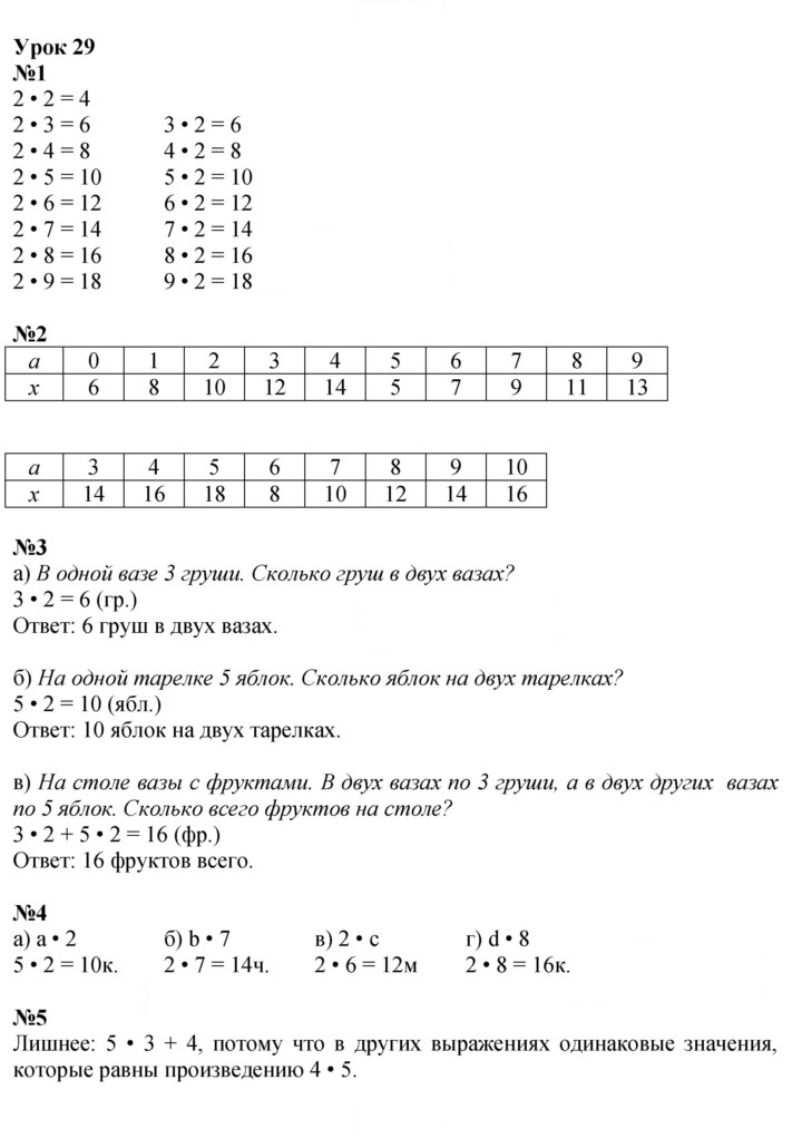 Скан решения номера Урок 29