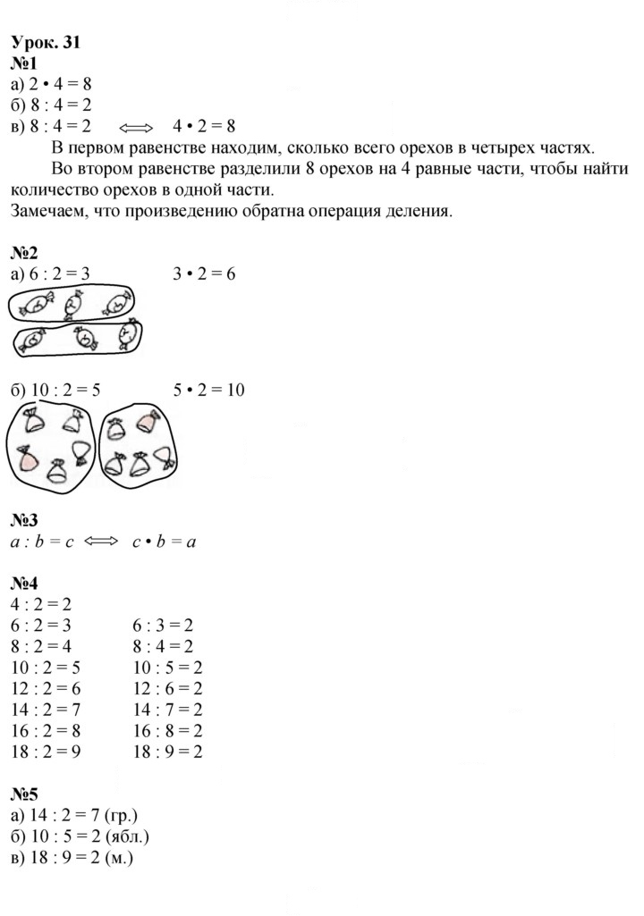 Скан решения номера Урок 31
