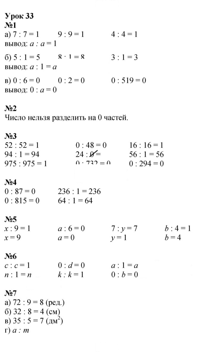 Скан решения номера Урок 33