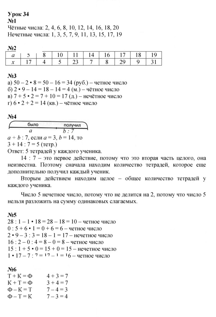 Скан решения номера Урок 34