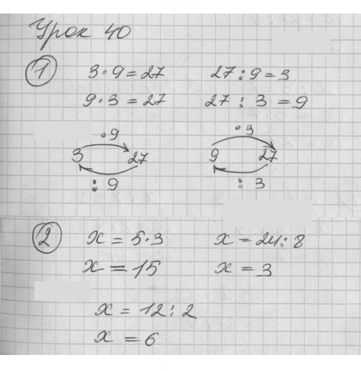 Скан решения номера Урок 40