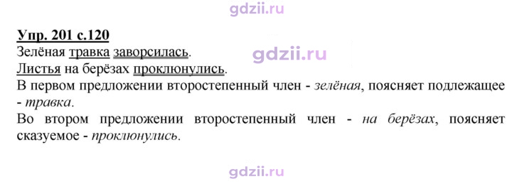 Скан решения номера 201