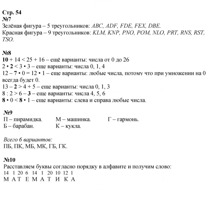 Скан решения номера 54