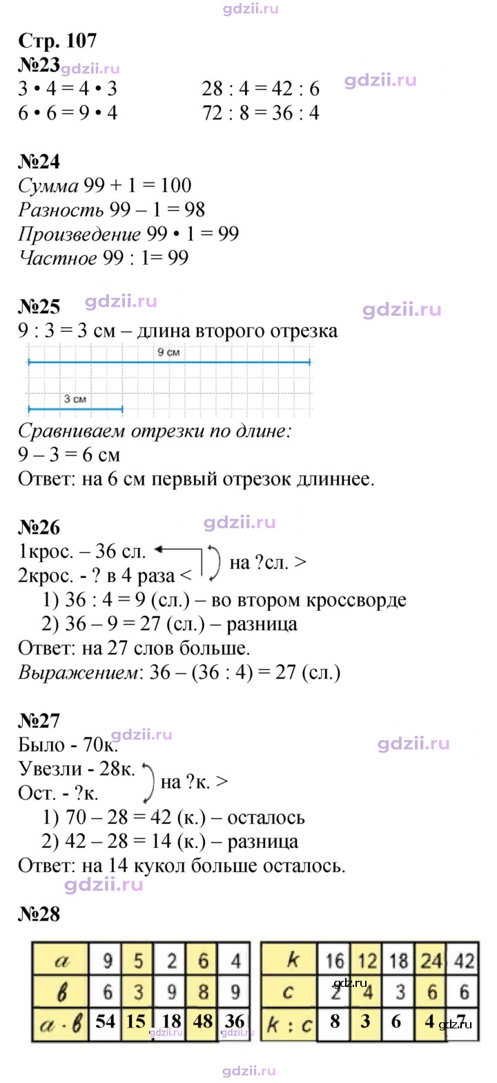 Скан решения номера 107