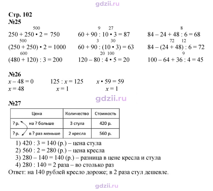 Скан решения номера 102
