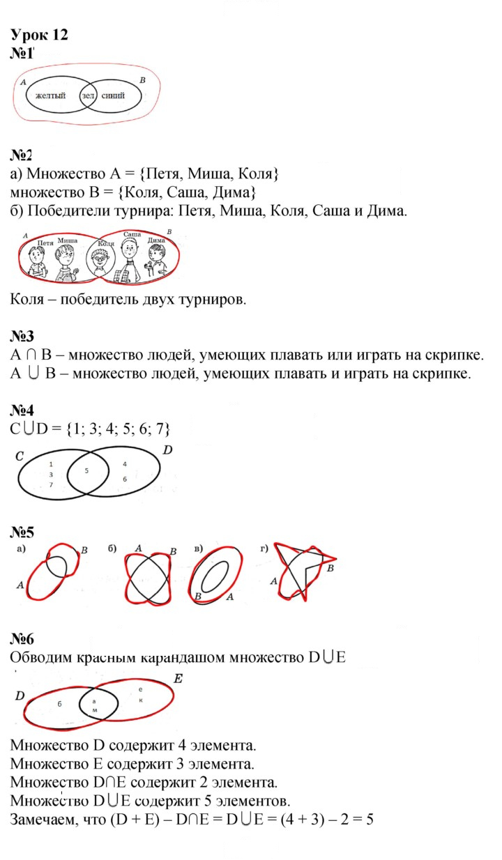 Скан решения номера Урок 12