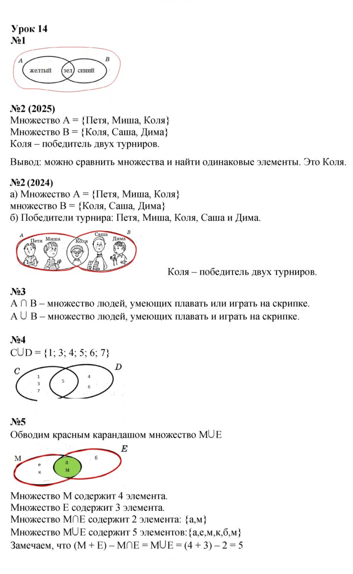 Скан решения номера Урок 14
