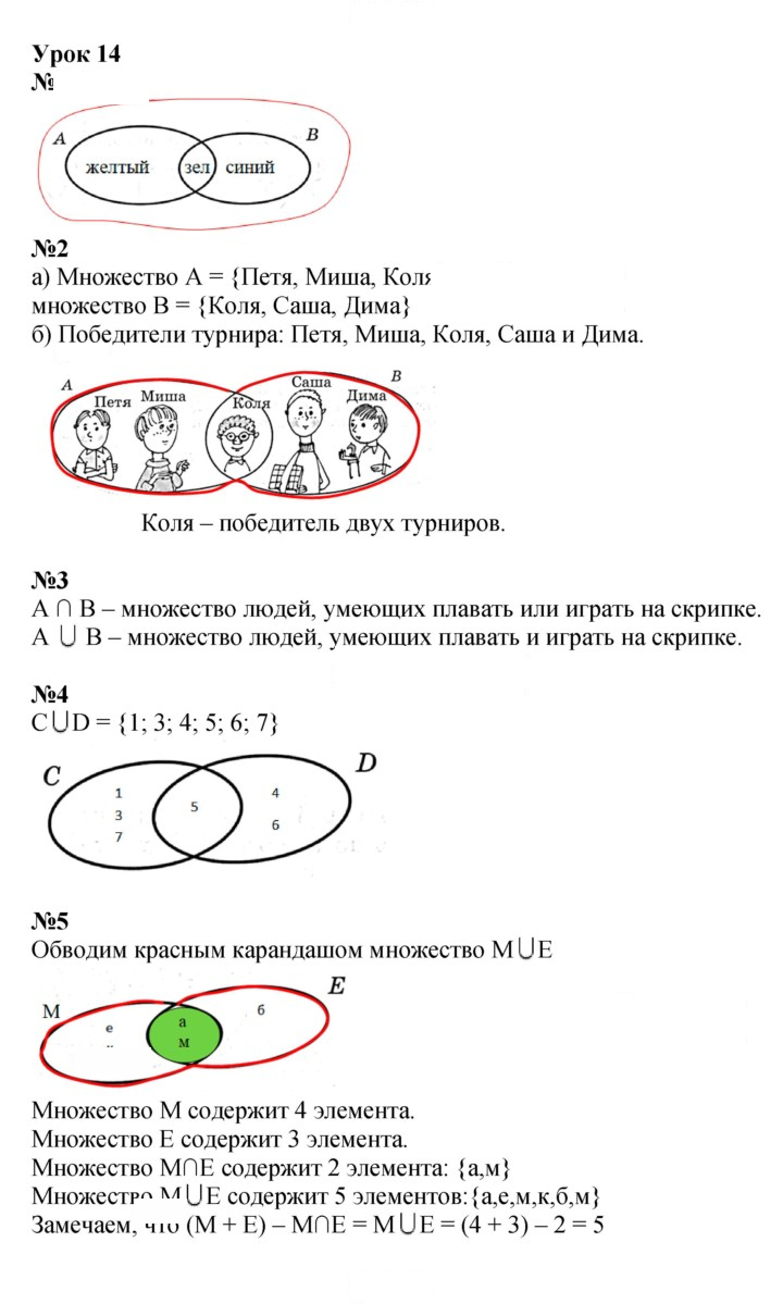 Скан решения номера Урок 14