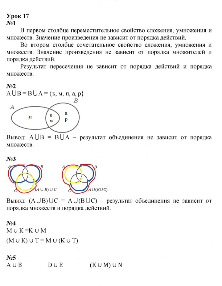Скан решения номера Урок 17