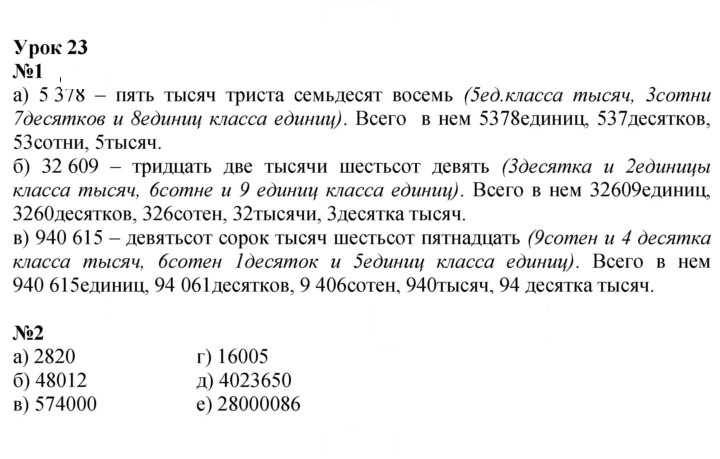 Скан решения номера Урок 23