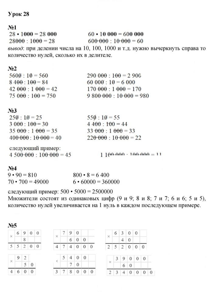 Скан решения номера Урок 28