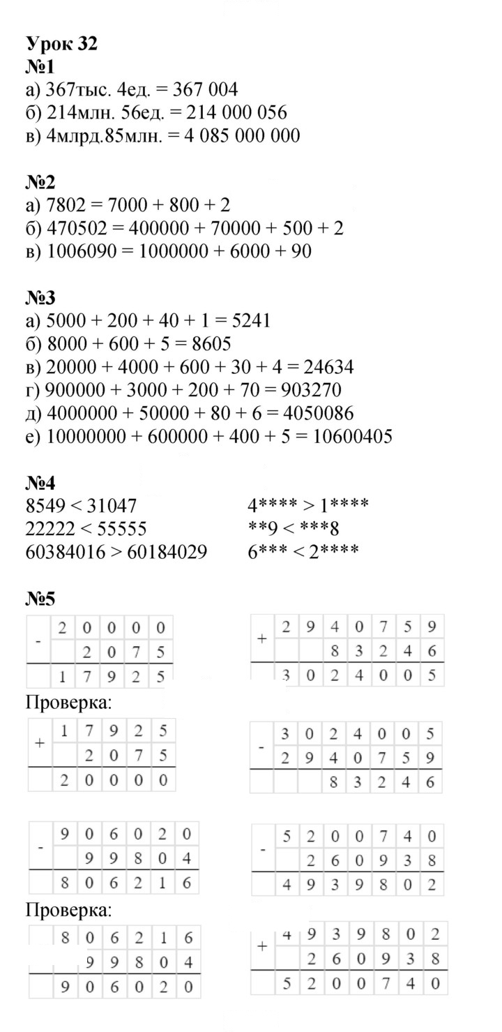 Скан решения номера Урок 32