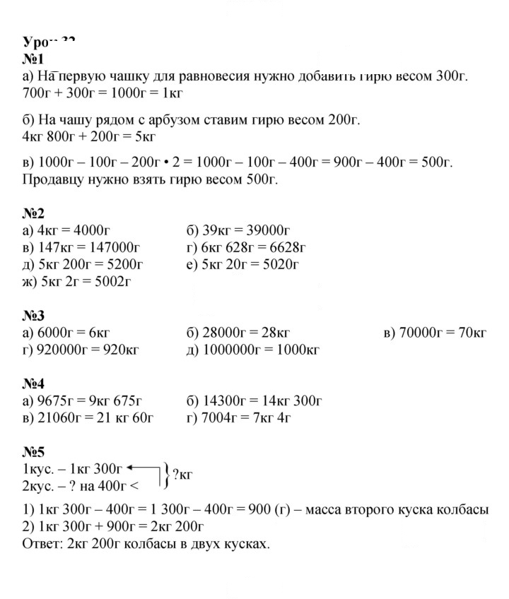 Скан решения номера Урок 32