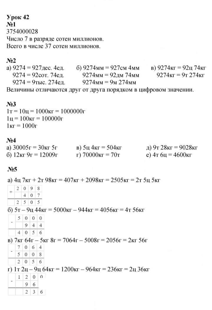 Скан решения номера Урок 42