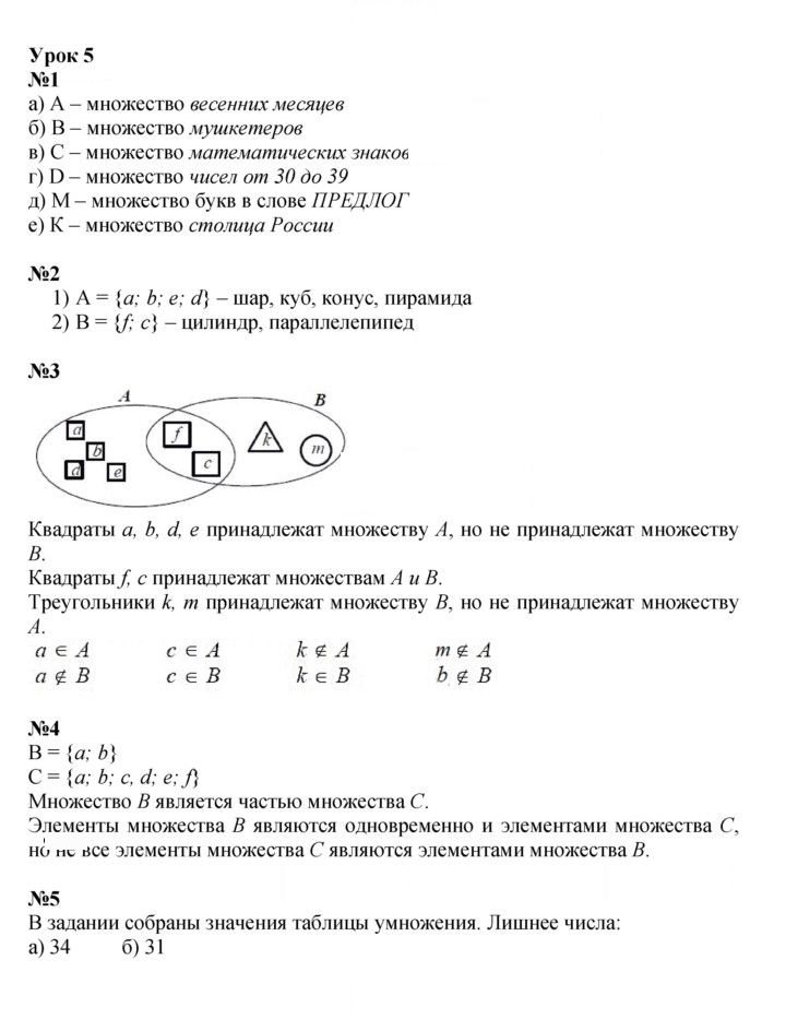 Скан решения номера Урок 5