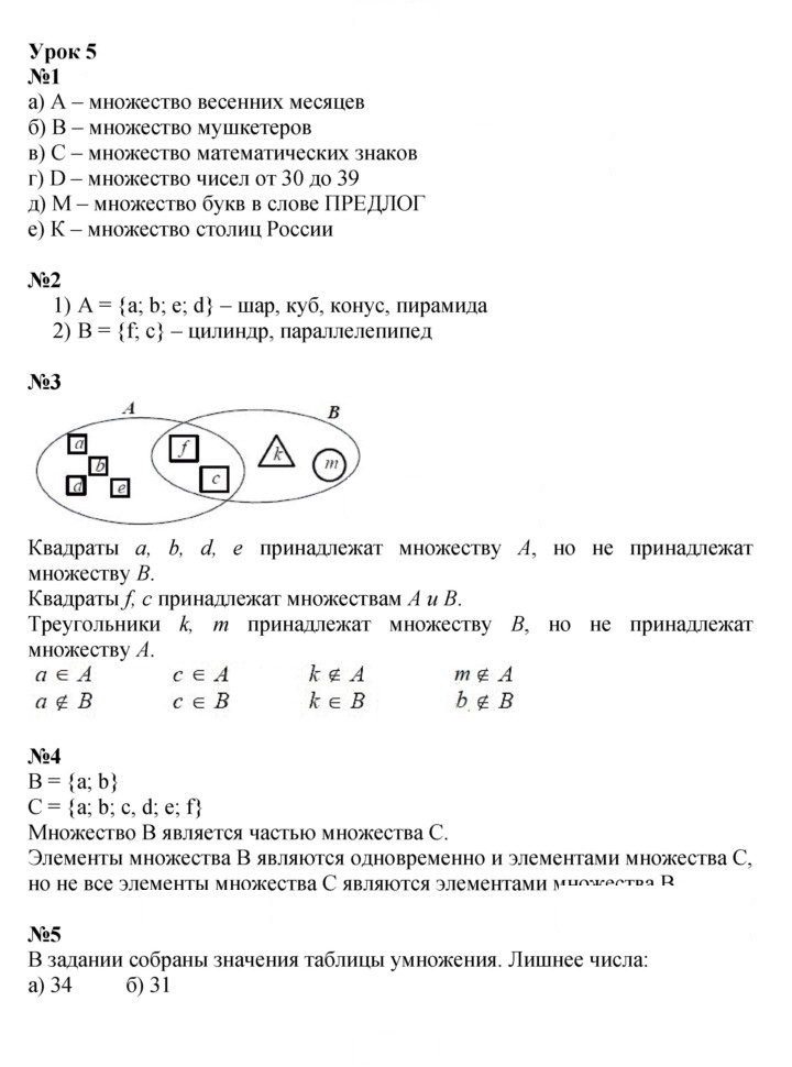 Скан решения номера Урок 5