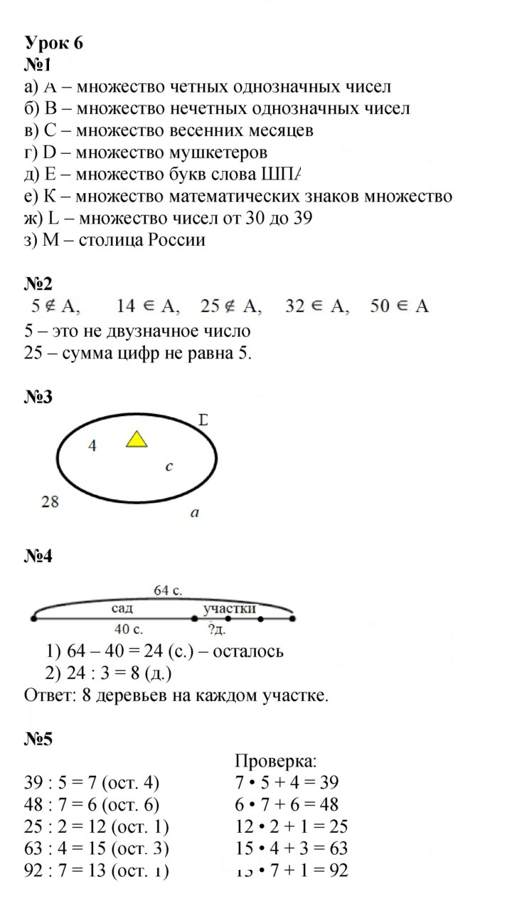 Скан решения номера Урок 6
