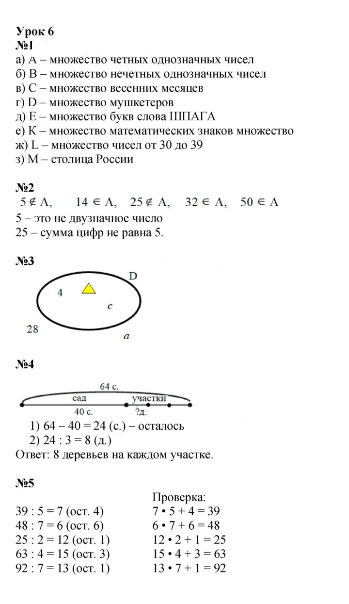 Скан решения номера Урок 6