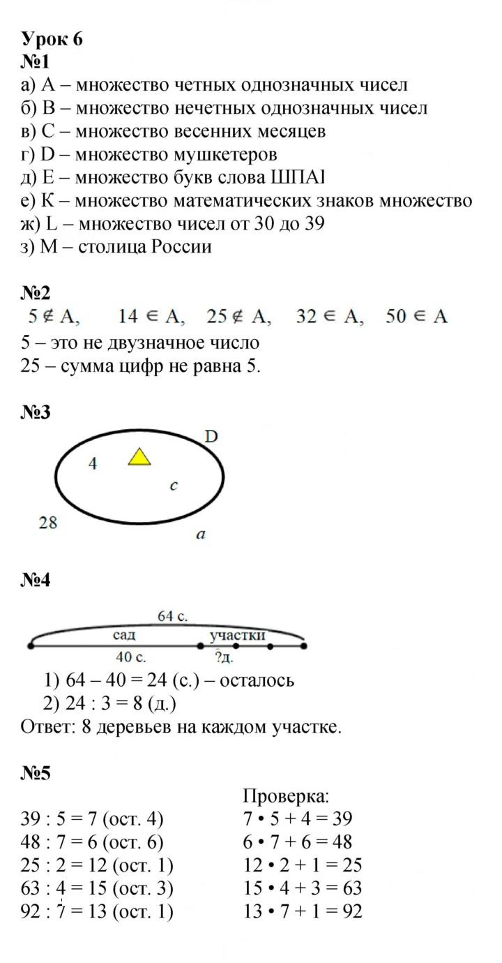 Скан решения номера Урок 6