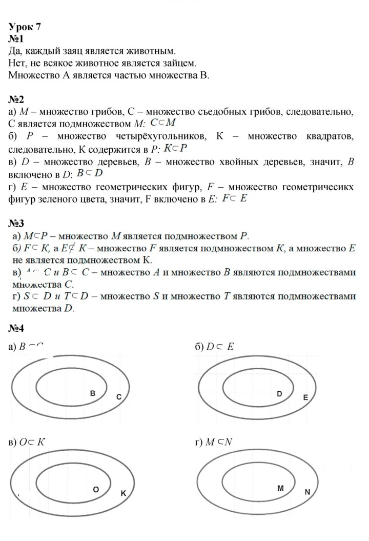 Скан решения номера Урок 7