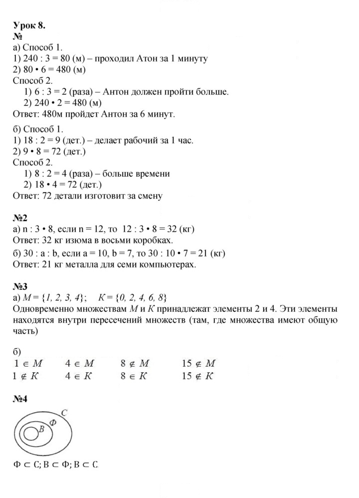Скан решения номера Урок 8
