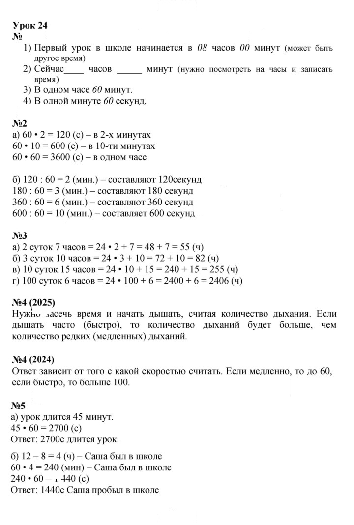 Скан решения номера Урок 24