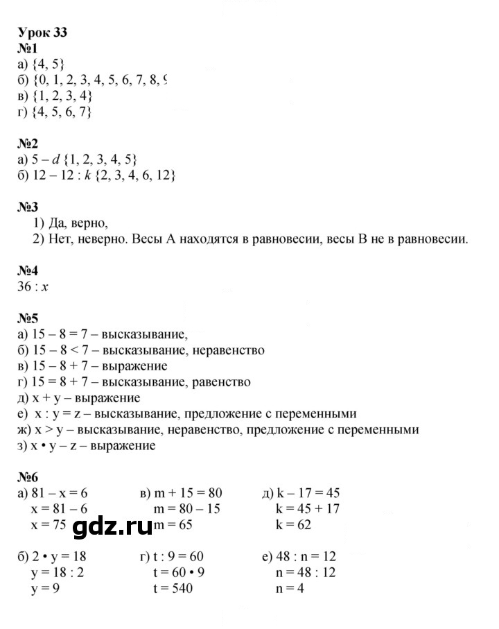 Скан решения номера Урок 33