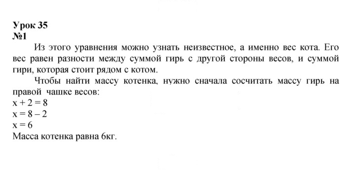 Скан решения номера Урок 35