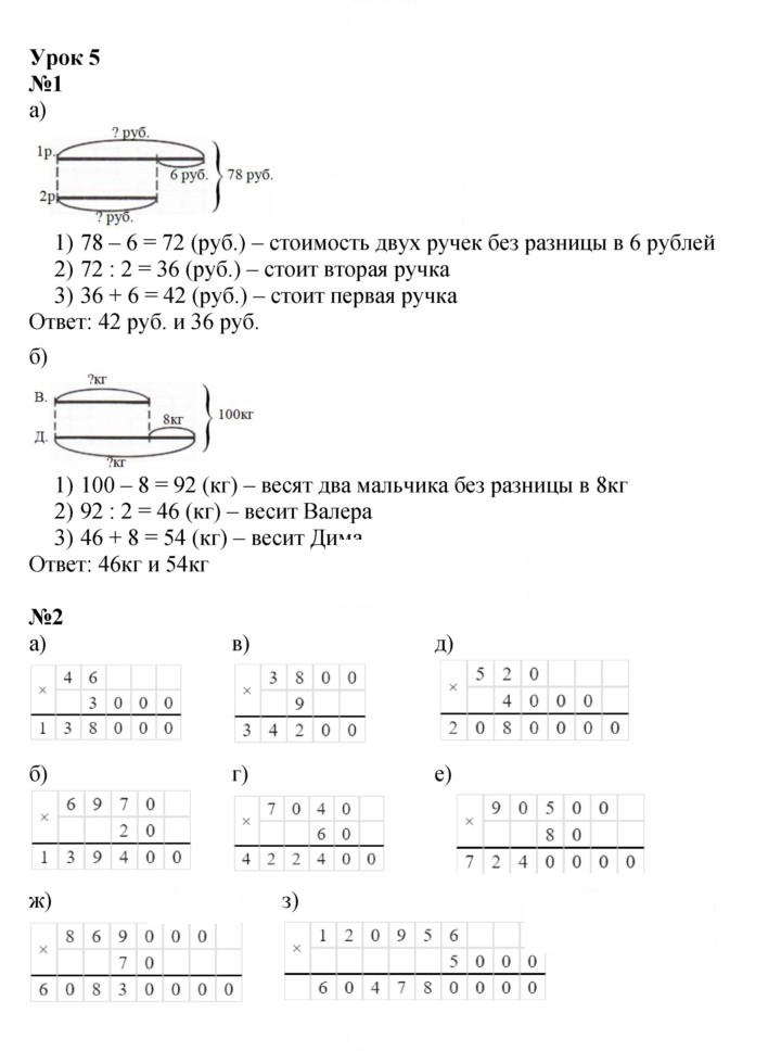 Скан решения номера Урок 5