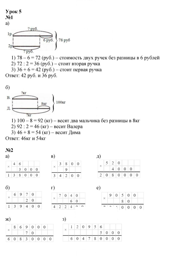 Скан решения номера Урок 5