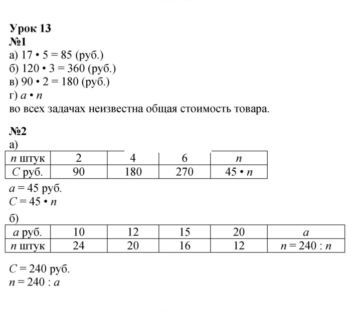 Скан решения номера Урок 13