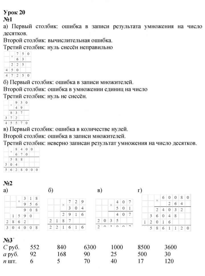 Скан решения номера Урок 20