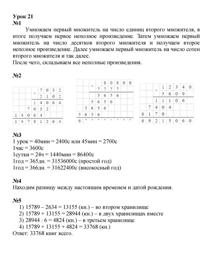 Скан решения номера Урок 21