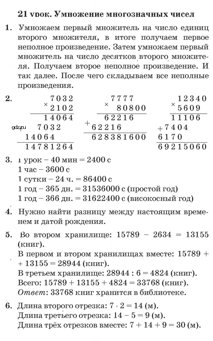 Скан решения номера Урок 21