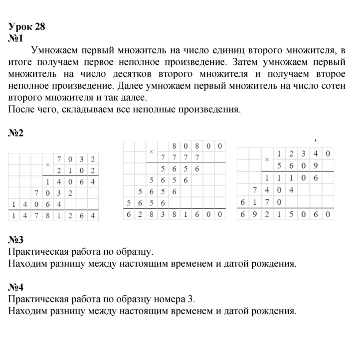 Скан решения номера Урок 28