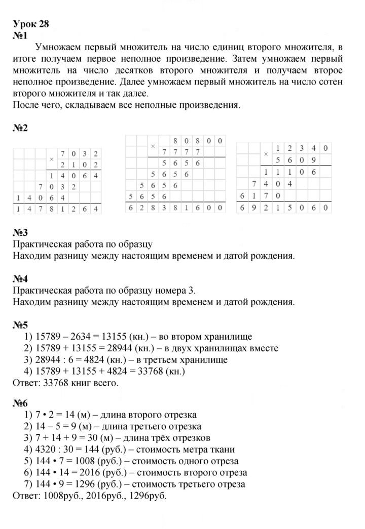 Скан решения номера Урок 28