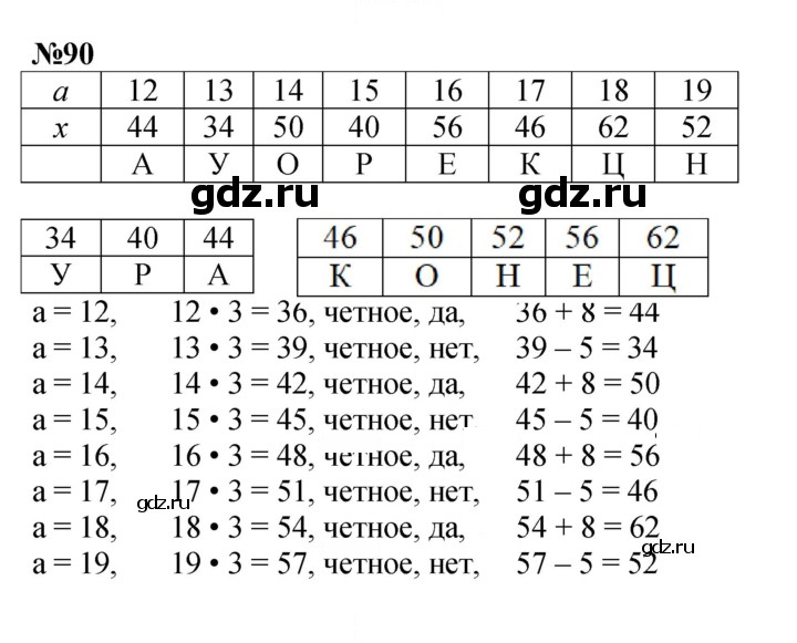 Скан решения номера 90