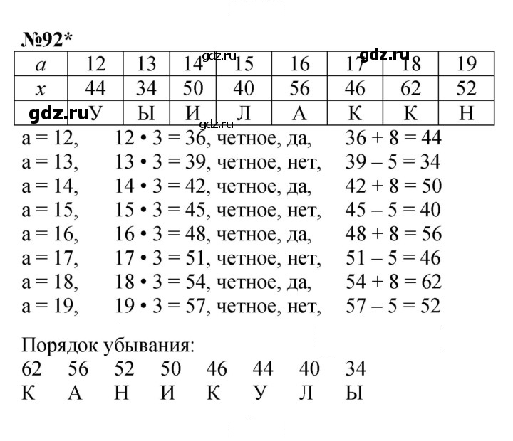 Скан решения номера 92