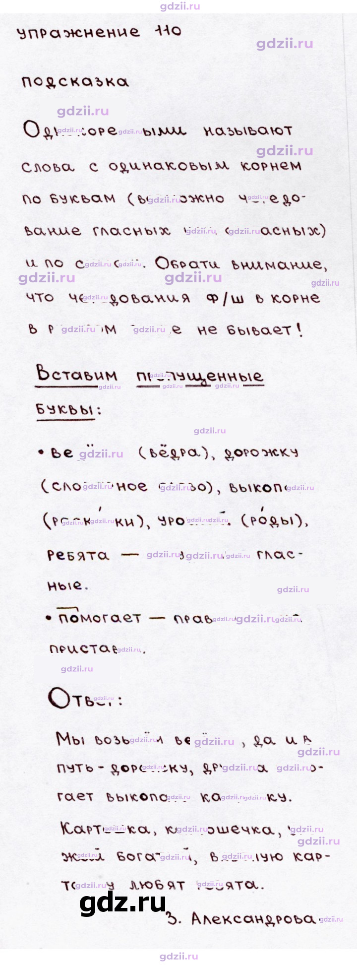 Скан решения номера 110