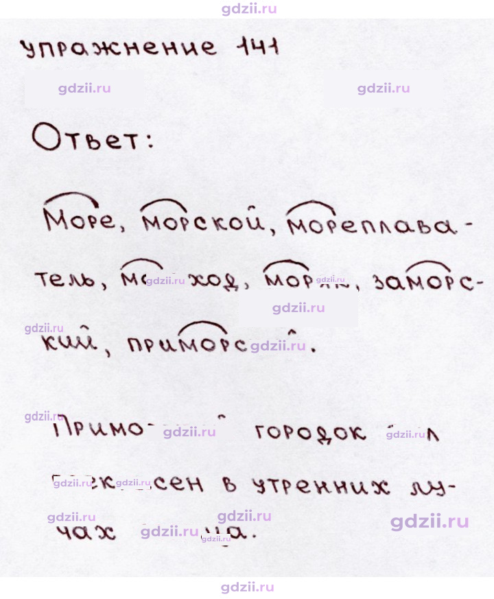 Скан решения номера 141