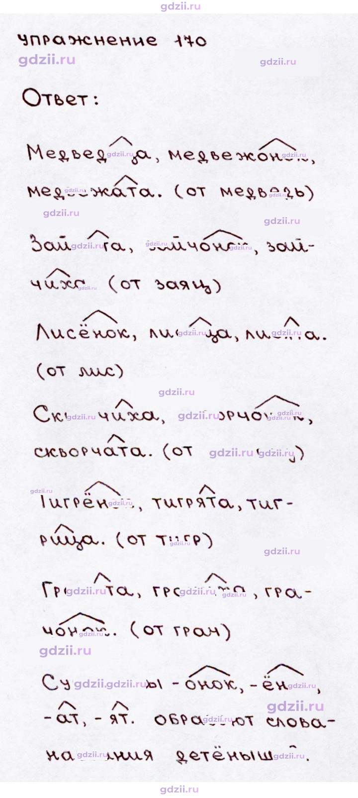 Скан решения номера 170