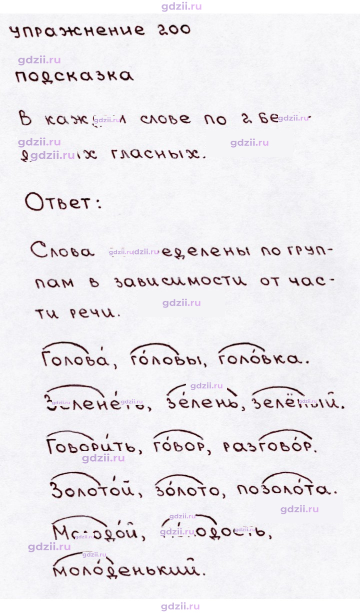 Скан решения номера 200
